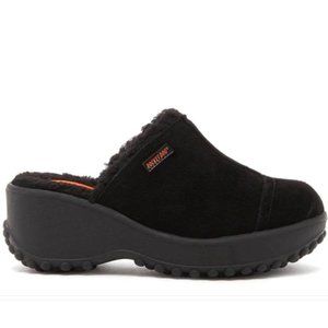Rocket Dog Fran Nubuck Platform Clog Black EUC Women’s Sz 8